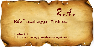Rózsahegyi Andrea névjegykártya